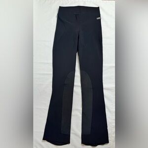 Kerrits High Rise Ribbed Black Riding Pants Leggings Breeches Horse Sz XS